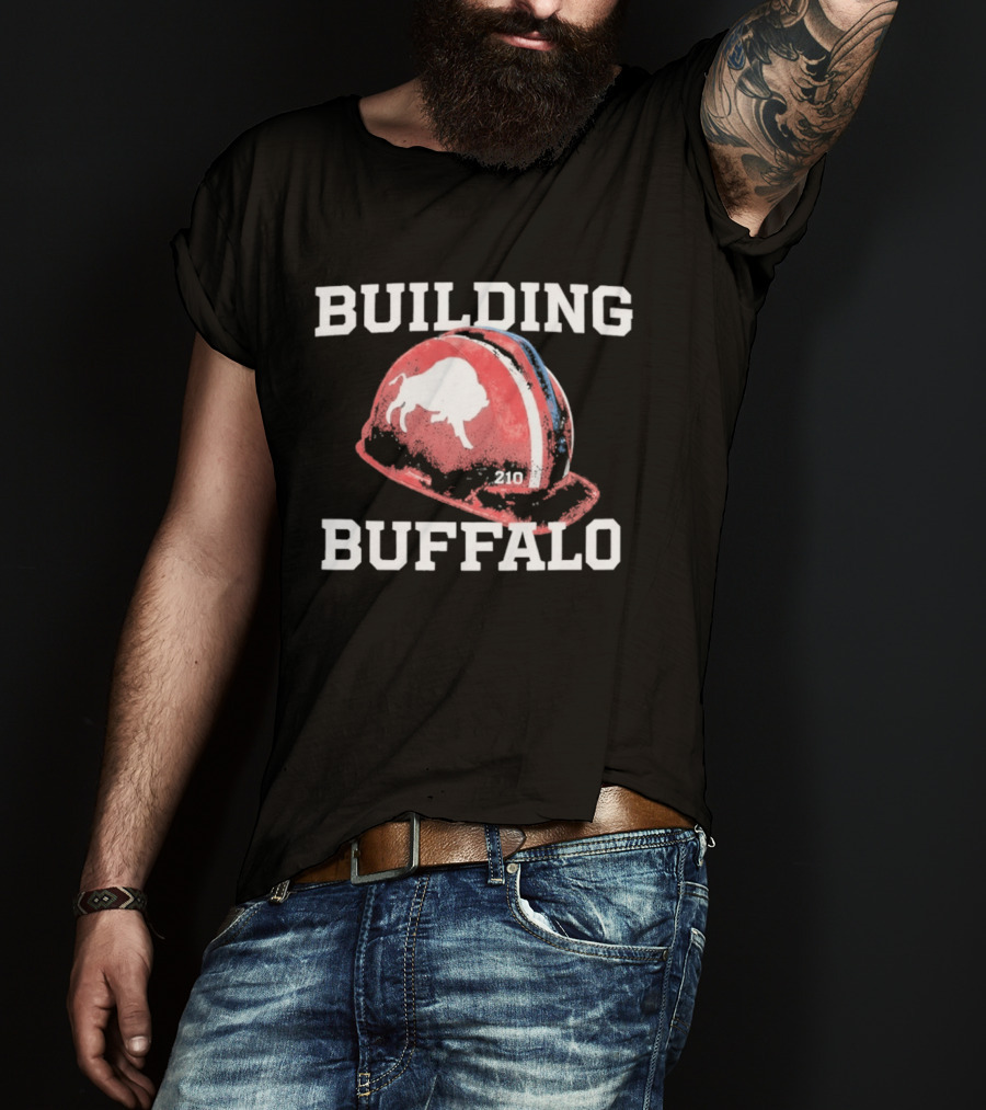 Building Buffalo Bills Hard Hat T-Shirt
