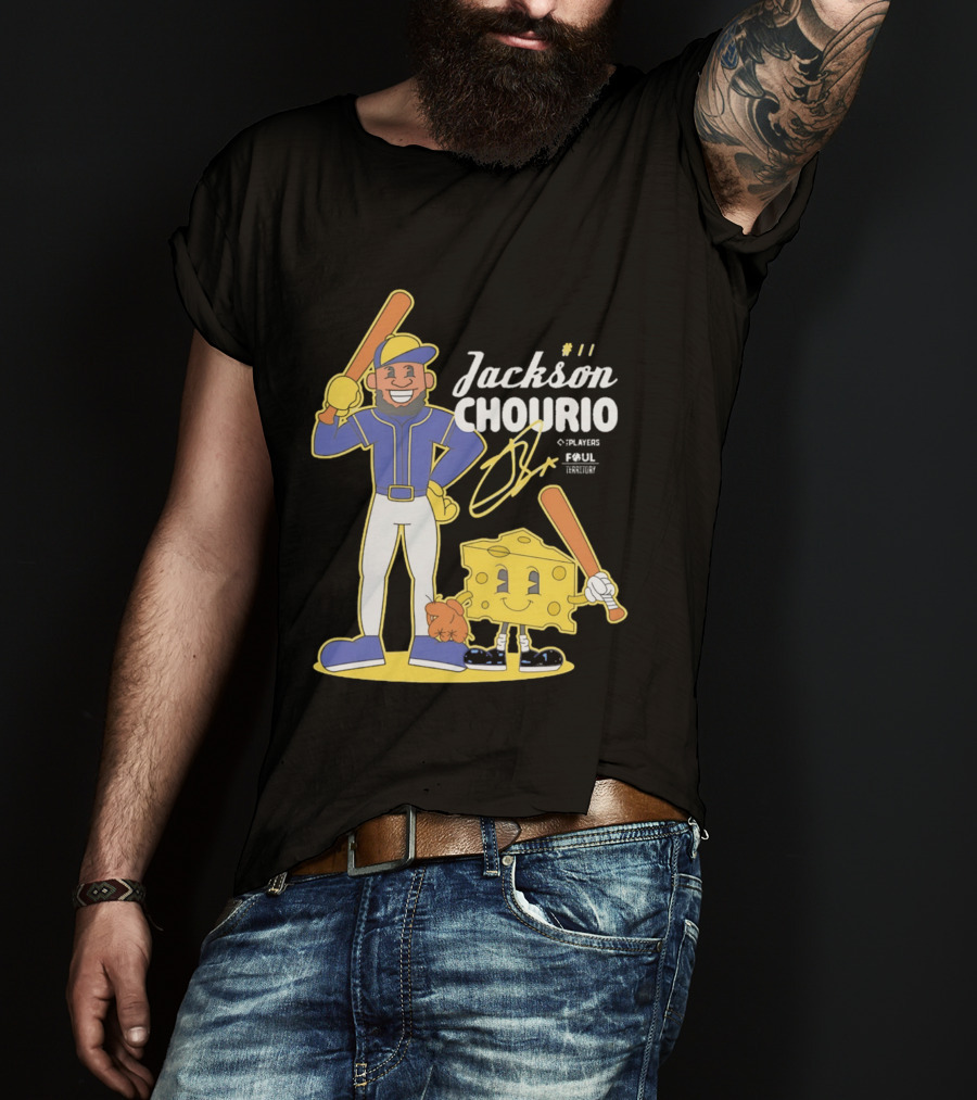 Jackson Chourio Milwaukee Brewers Player Cartoon Cheese T-Shirt