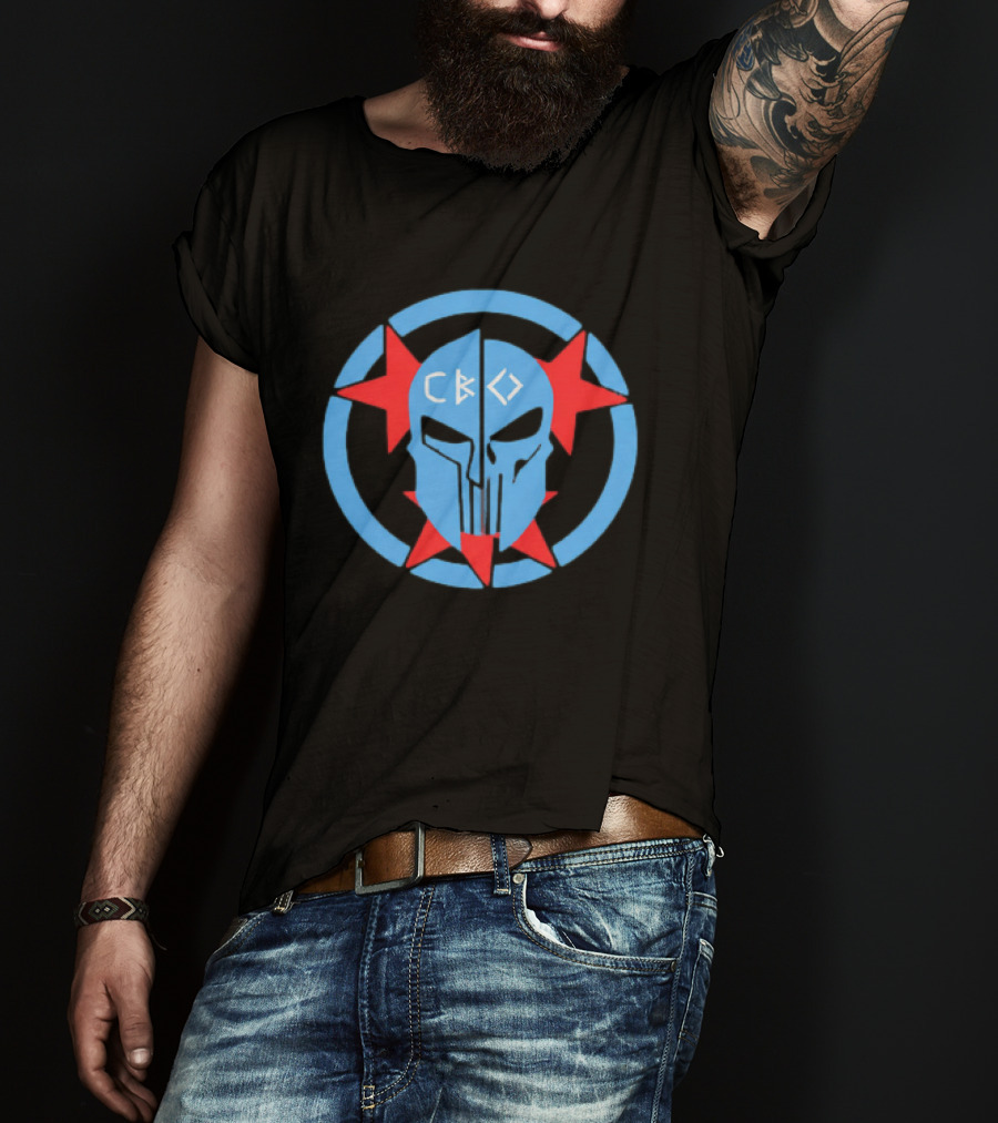 Jeffery Simmons CBO Skull Blue Red Star T-Shirt