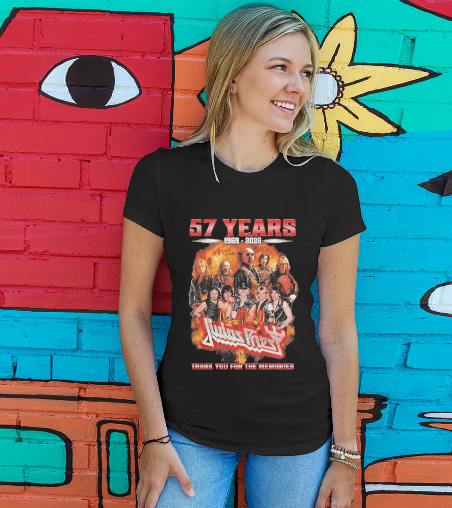 Judas Priest 57 Years 1969 2026 Thank You For The Memories T-Shirt
