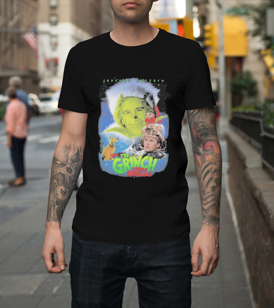 How The Grinch Stole Kirkmas Jeffrey Epstein T-Shirt