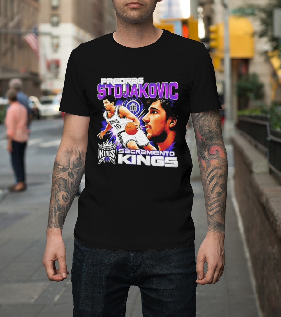 Stojakovic Sacramento Kings Basketball Legend Player NBA T-Shirt