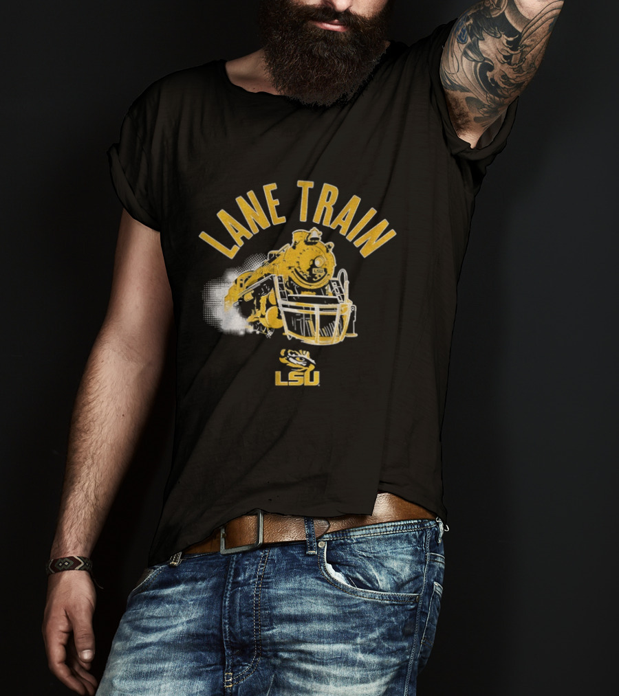 LSU Lane Train Football Helmet Lane Kiffin T-Shirt