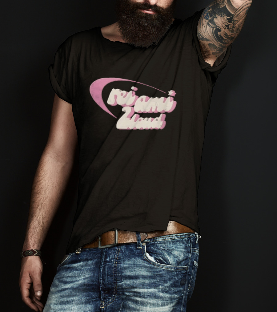 Rei Ami To Loud Pink Orbit Ring Star 3D Logo Playful T-Shirt