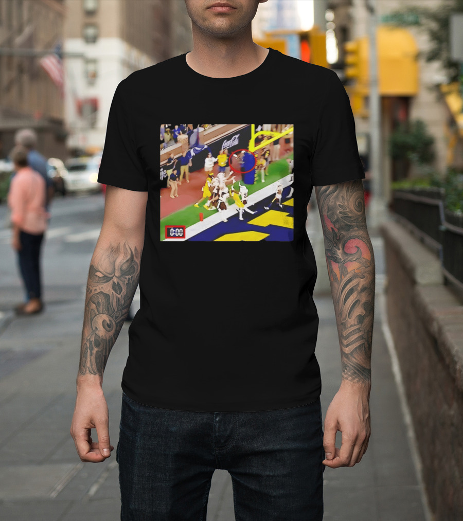 Michigan Vs WSU Match Ending Moment With 0 00 Seconds On T-Shirt