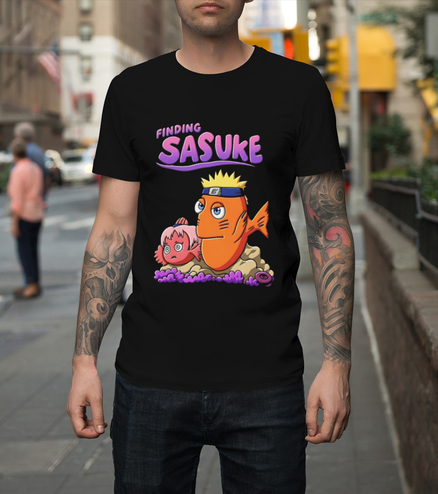 Finding Sasuke Naruto Uzumaki Sakura Haruno Anime Series T-Shirt