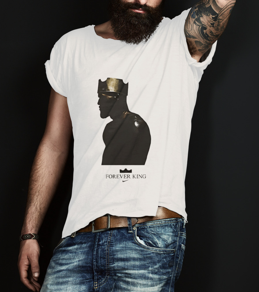 LeBron James Forever King Gold Crown Silhouette Nike T-Shirt