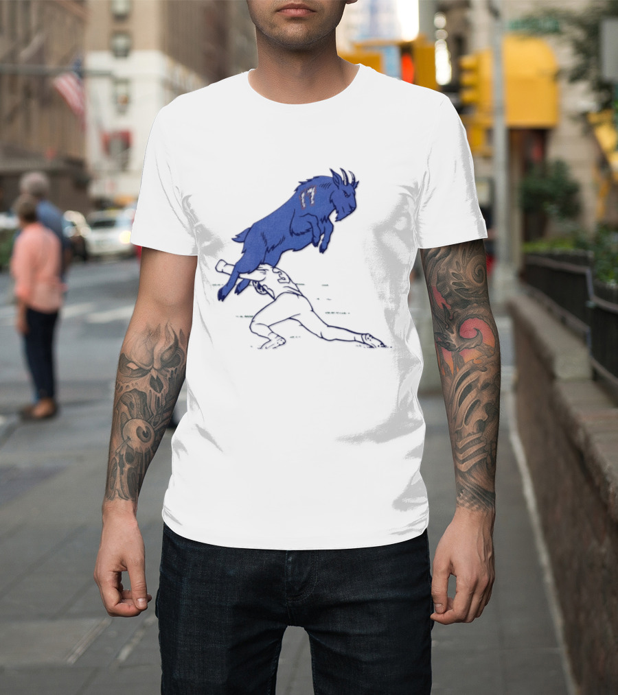 Buffalo Bills Josh Allen Goat 17 Jumping Over Defender Football Play T-Shirt