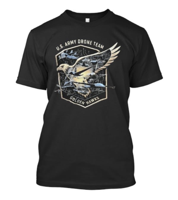 U.S. Army Drone Team Golden Hawks UAV Aircraft Eagle Circuit Board T-Shirt