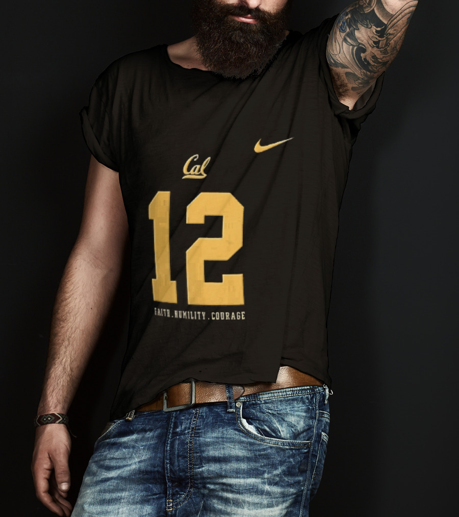 California Golden Bears Number 12 Nike Faith Humility Courage T-Shirt