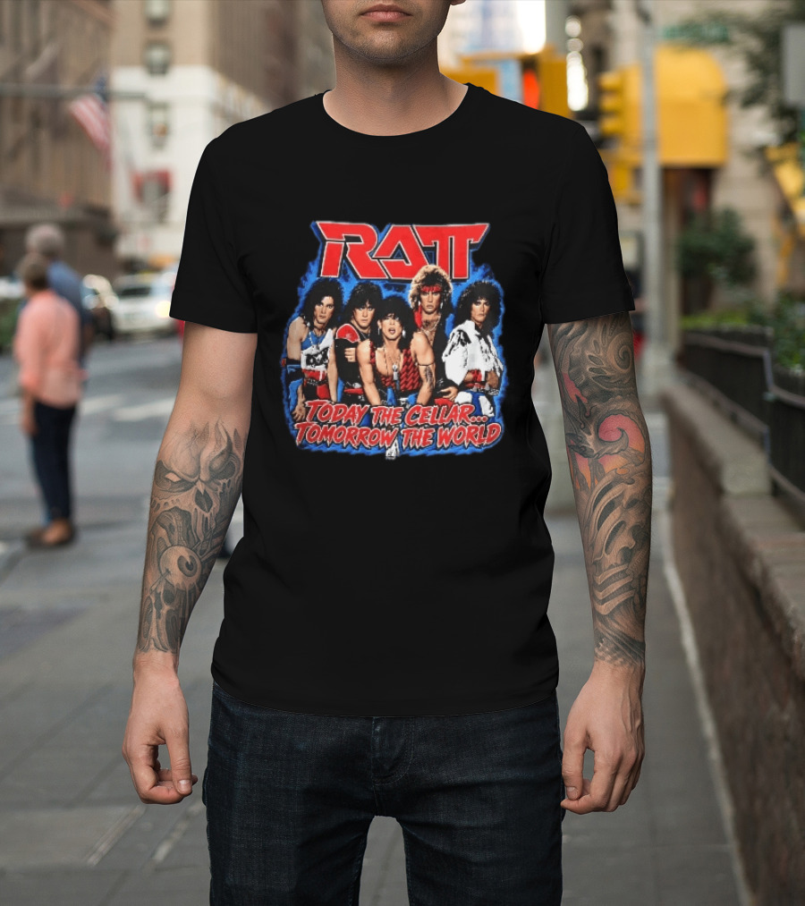 Ratt Band Today The Cellar Tomorrow The World Photo Blue Frame T-Shirt