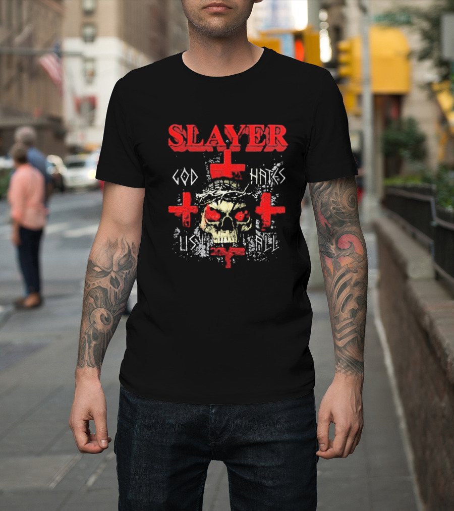 Slayer God Hates Us All Skull Cross 25th Anniversary T-Shirt