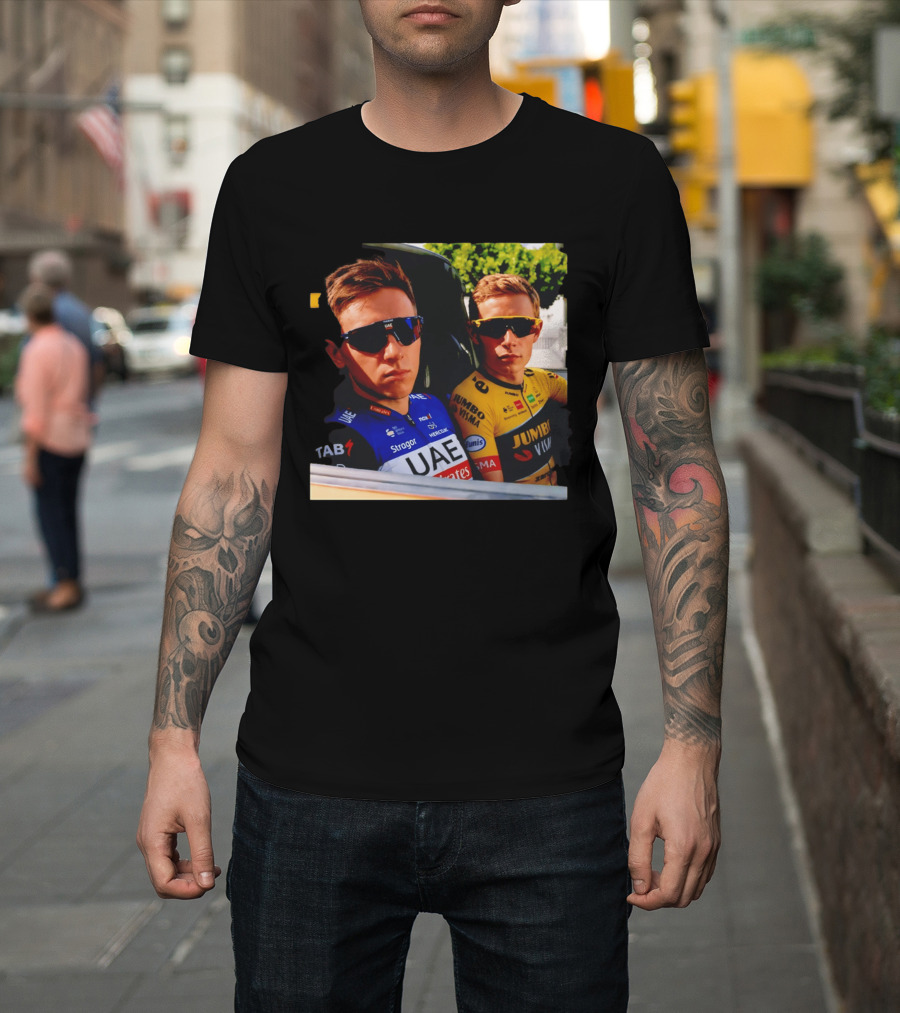 UAE Team Emirates And Jumbo Visma Cycling Rivals Tadej Pogačar Jonas Vingegaard T-Shirt