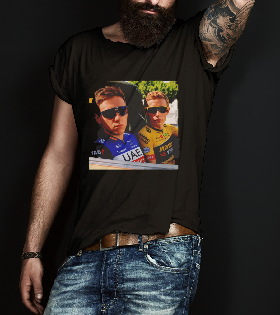 UAE Team Emirates And Jumbo Visma Cycling Rivals Tadej Pogačar Jonas Vingegaard T-Shirt
