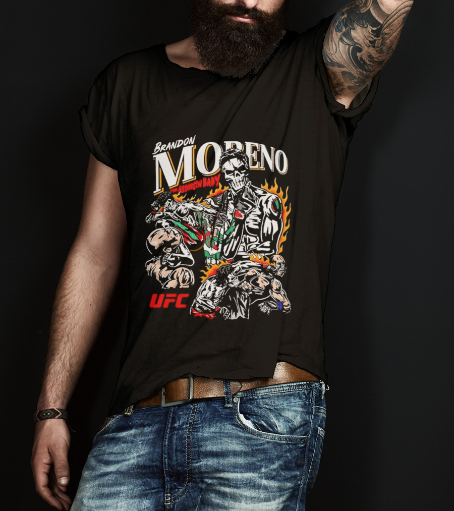 Brandon Moreno UFC Assassin Baby Flames Boxing 2026 T-Shirt