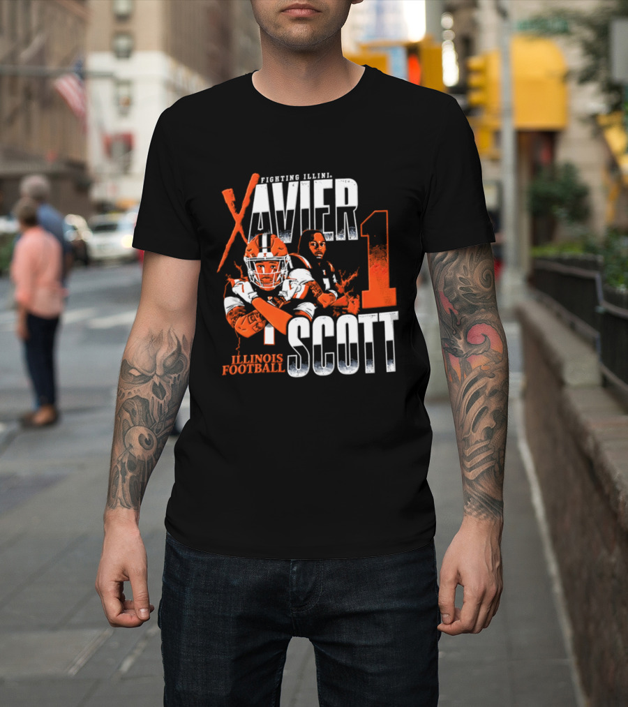 Illinois Fighting Illini Football Xavier Scott 1 T-Shirt