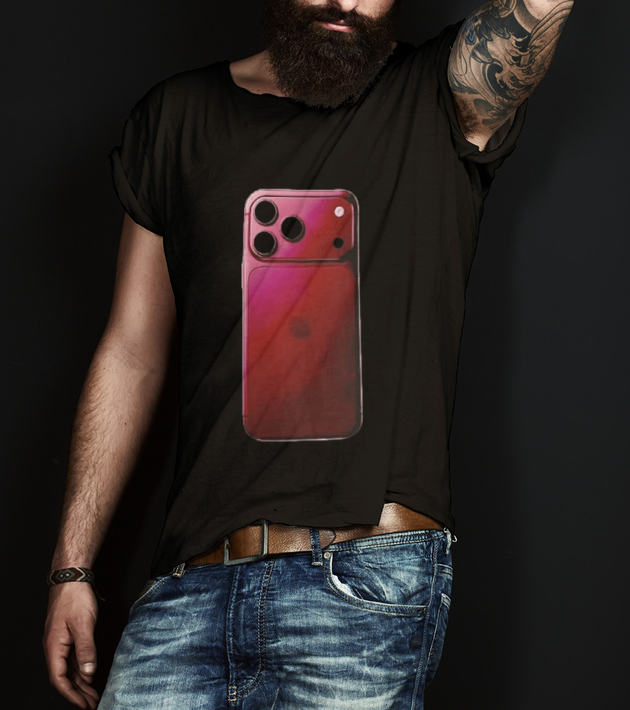 Apple Deep Burgundy Concept Smartphone Rear Camera Island Glass Back T-Shirt