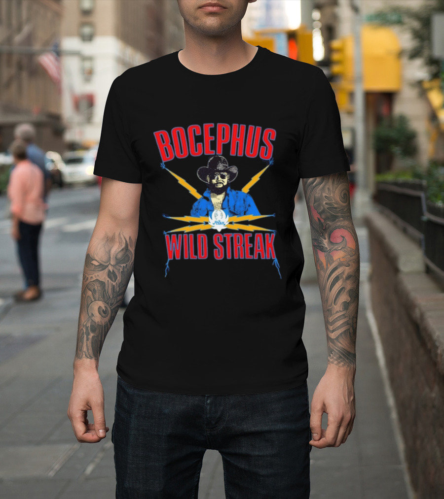 Bocephus Hank Wild Streak Electric Lightning Western T-Shirt