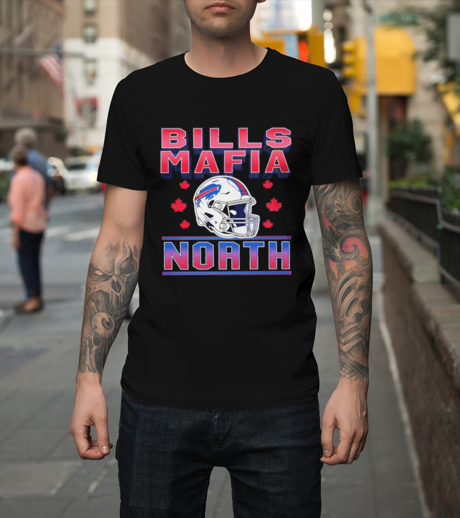 Bills Mafia North Helmet Canadian Fall Maple Leafs T-Shirt