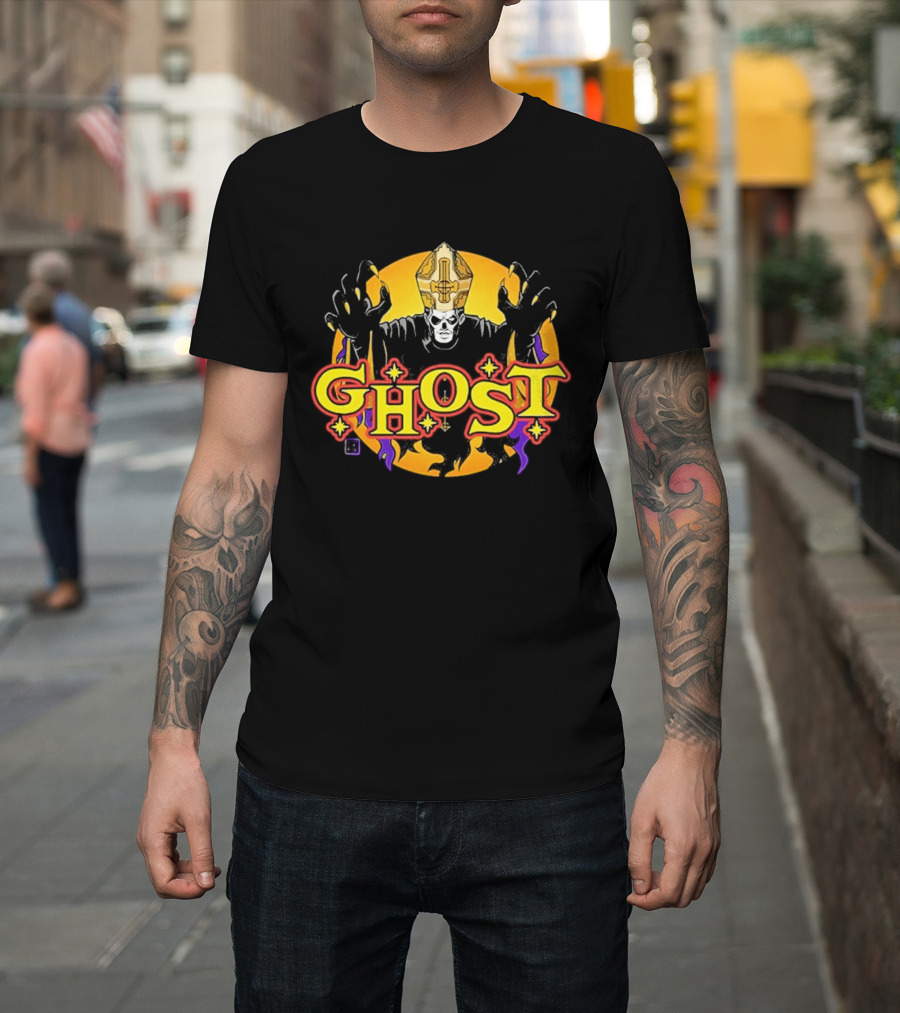 Ghost Band Spirit Halloween Collaboration Skull And Cross T-Shirt