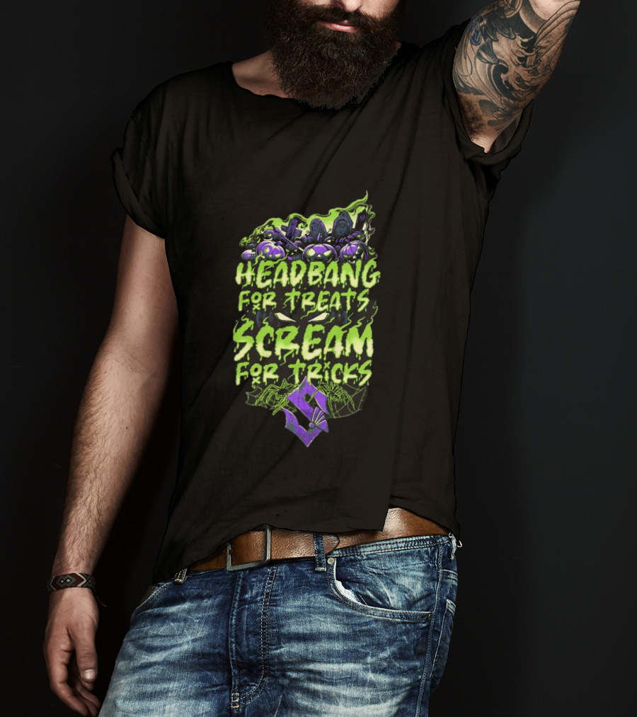 Sabaton Store Headbang For Treats Scream For Tricks Halloween T-Shirt
