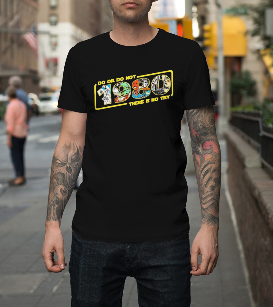 Star Wars Do Or Do Not 1980 There Is No Try Collage T-Shirt
