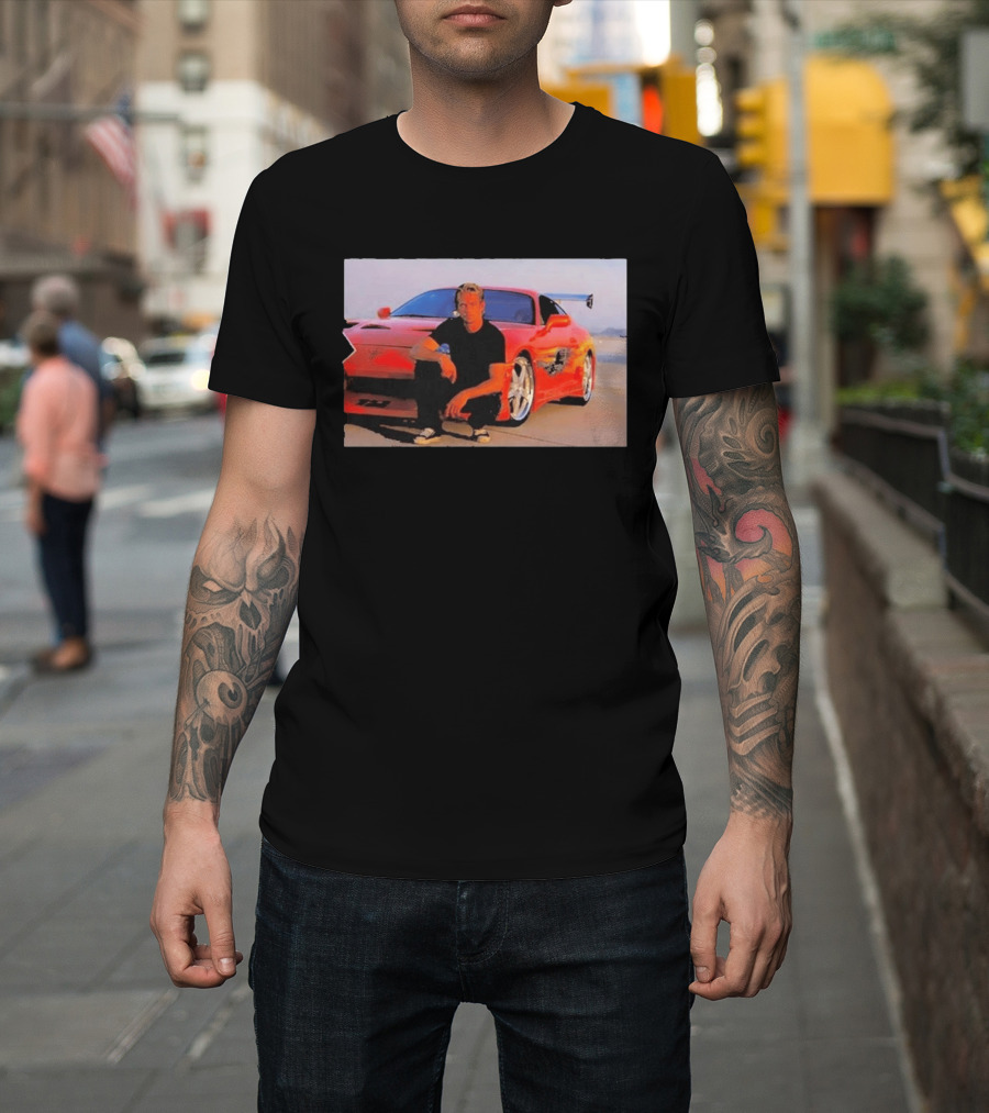 Dad Birthday Paul Walker Nissan Skyline R34 Father's Day Racing Fan T-Shirt