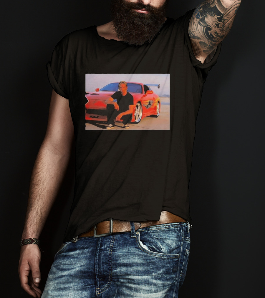 Dad Birthday Paul Walker Nissan Skyline R34 Father's Day Racing Fan T-Shirt