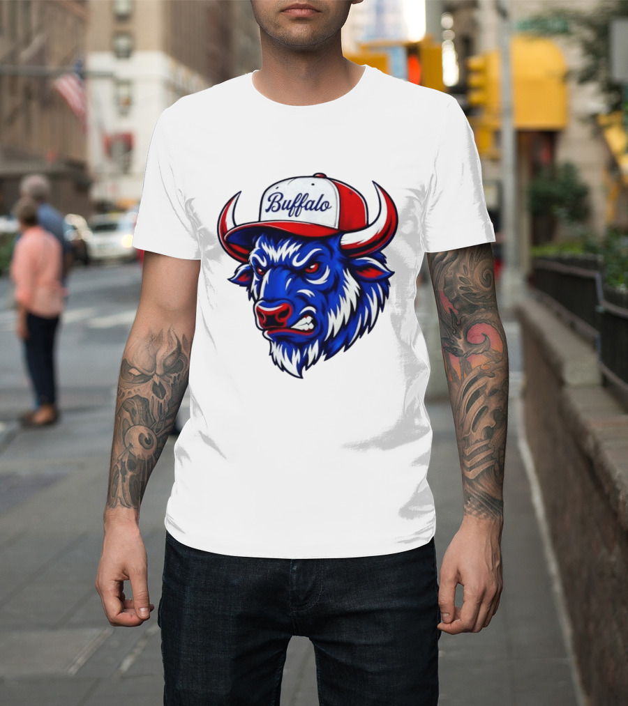Buffalo Bison Bull Hat Sports T-Shirt