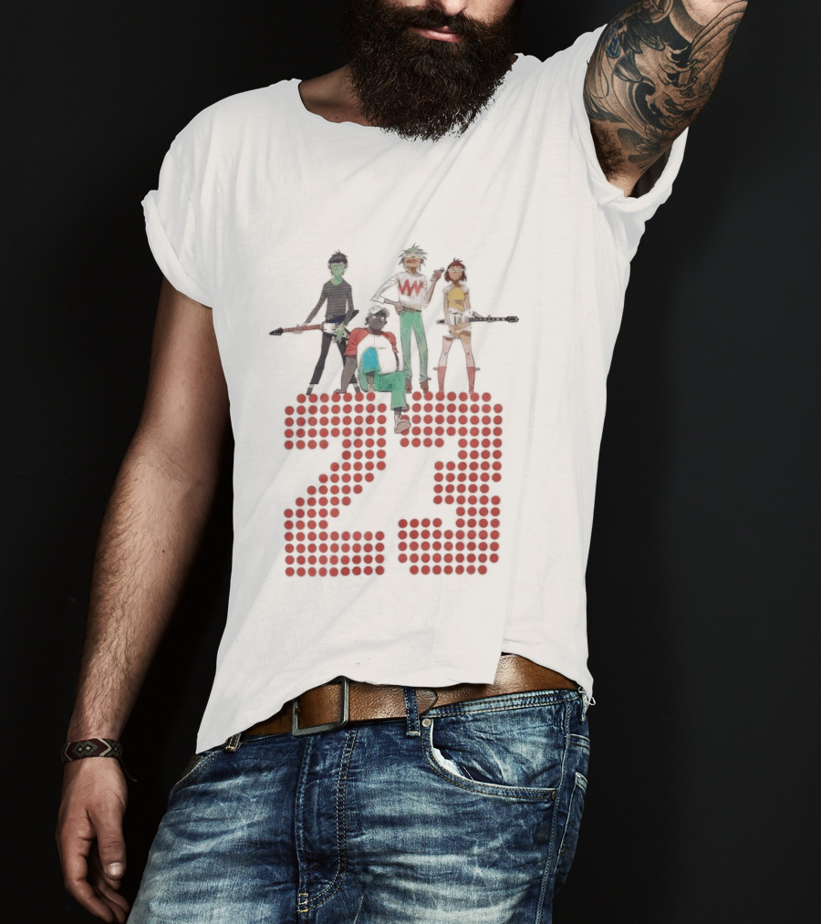 Hot Topic Gorillaz Band 23 Group Red Dots T-Shirt