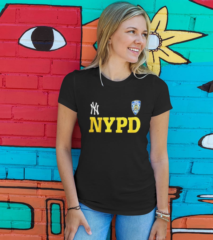 2026 New York Yankees NYPD Collaboration NY Logo And Police T-Shirt