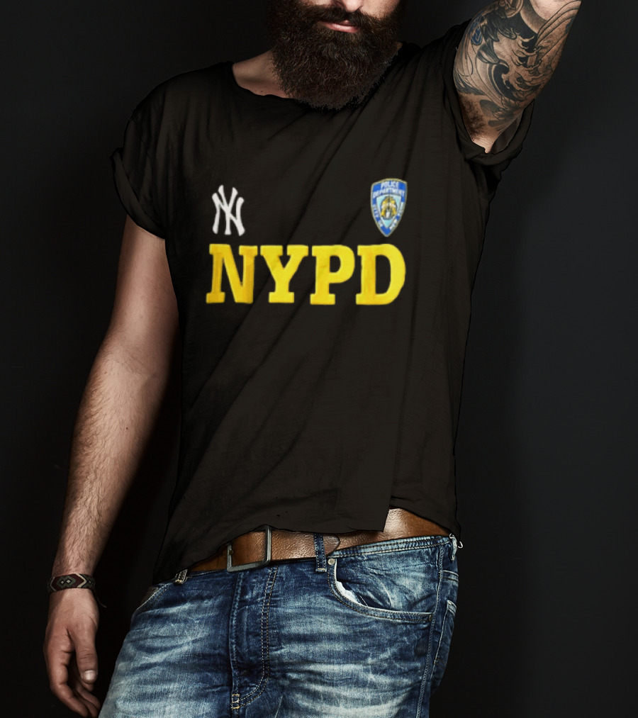 2026 New York Yankees NYPD Collaboration NY Logo And Police T-Shirt