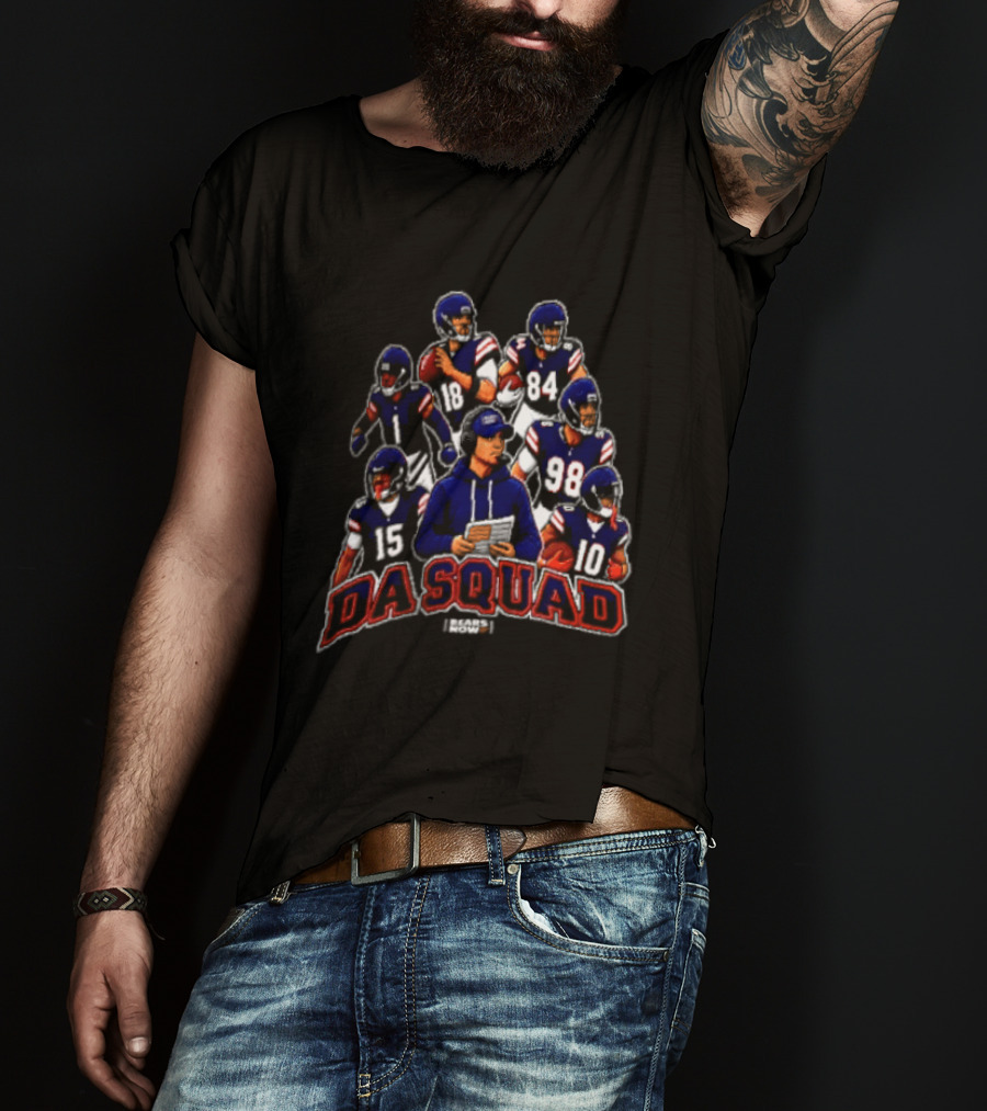 Da Squad Bears Now Team Players Huddle Formation T-Shirt