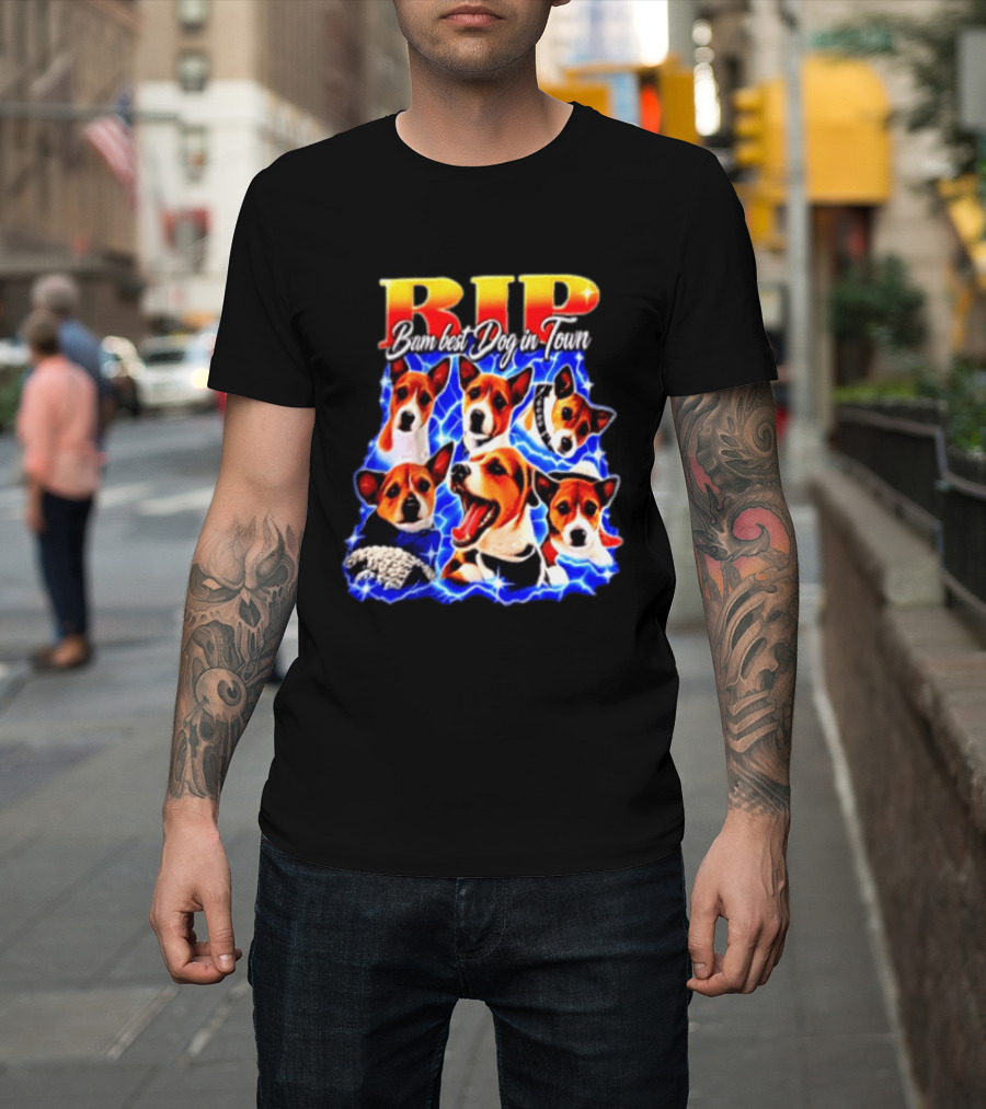 RIP Bam Best Dog In Town Jack Russells Lightning T-Shirt