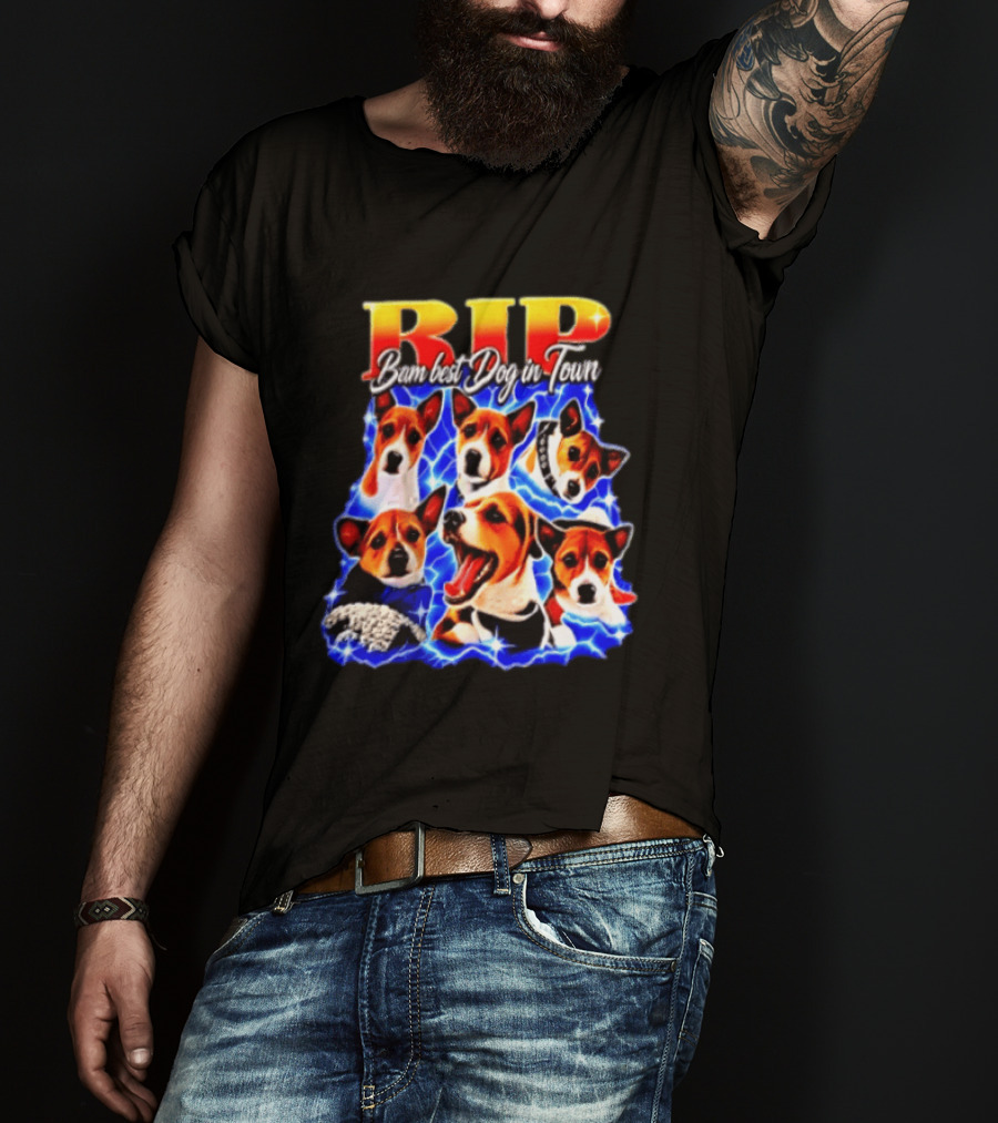 RIP Bam Best Dog In Town Jack Russells Lightning T-Shirt