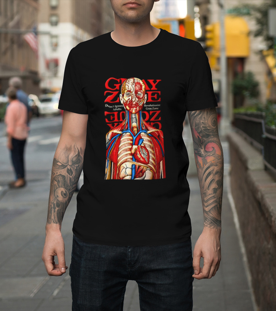 Grayzone Dont Ignore Revolutionize Anatomical Human Body Diagram T-Shirt