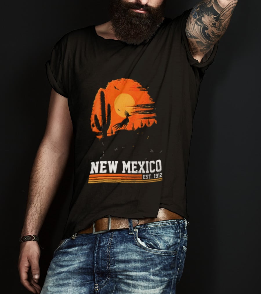 New Mexico Cactus Desert Vibes Est. 1912 Sun T-Shirt