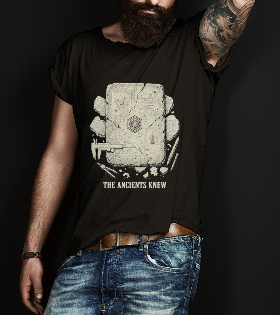 The Ancients Knew Ancient Technology Archaeology Symbols And Tools T-Shirt