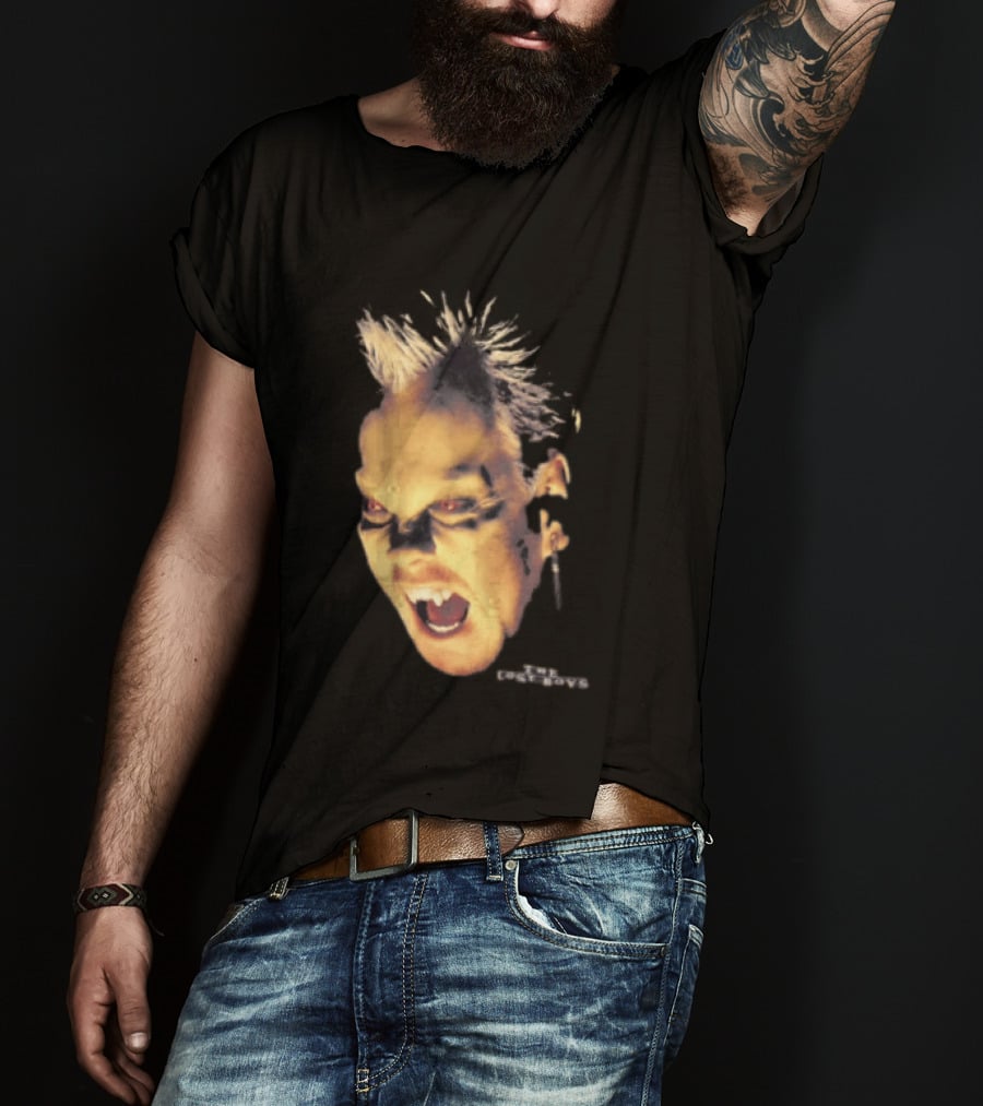 The Lost Boys David Vampire Face Silver Bullet Earring T-Shirt