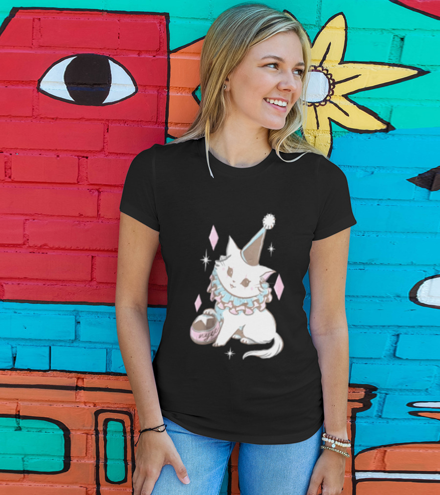 Popverse Superfans NYCC 2026 Mock Neck Cat Clown Nyeee T-Shirt