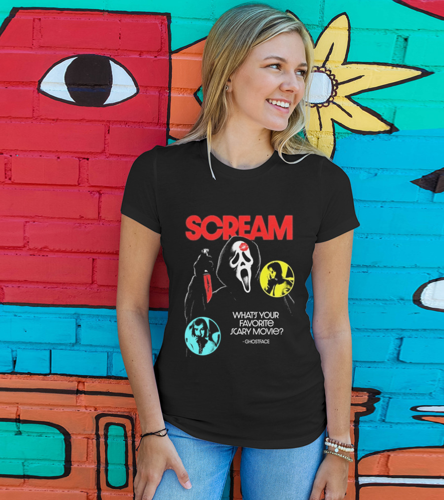 Scream Ghostface What's Your Favorite Scary Movie? T-Shirt