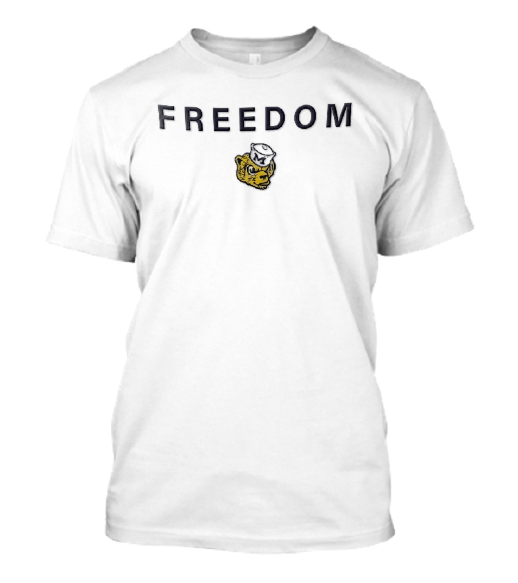 Michigan Wolverines NCAA FREEDOM Sailor Hat Head T-Shirt