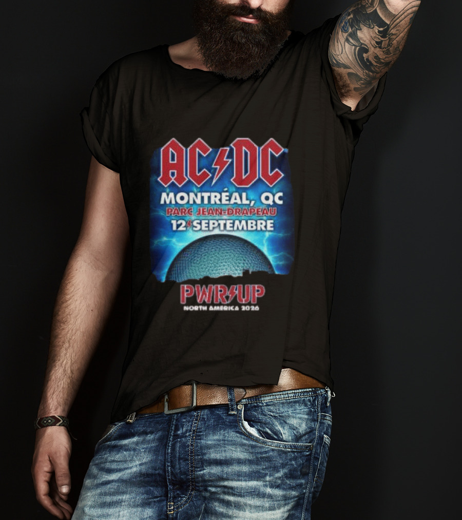 ACDC Montreal QC Parc Jean Drapeau 12 Septembre Pwr Up Tour T-Shirt