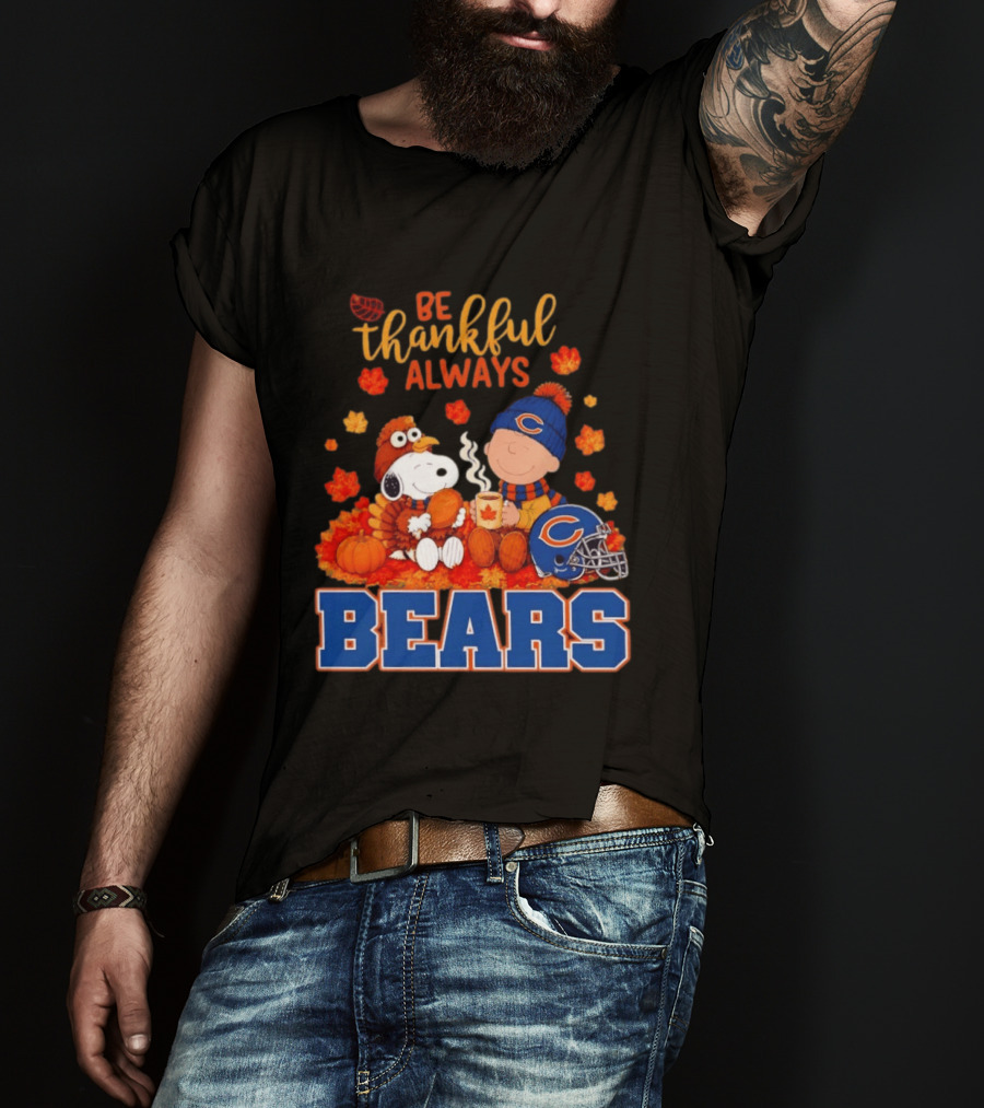 Be Thankful Always Snoopy And Charlie Brown Bears T-Shirt