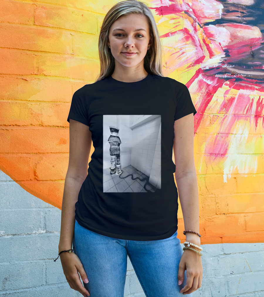 Calgary AeroMexico Airlines Winter Wonderland Robotic Figure In Monochrome Tile Room T-Shirt