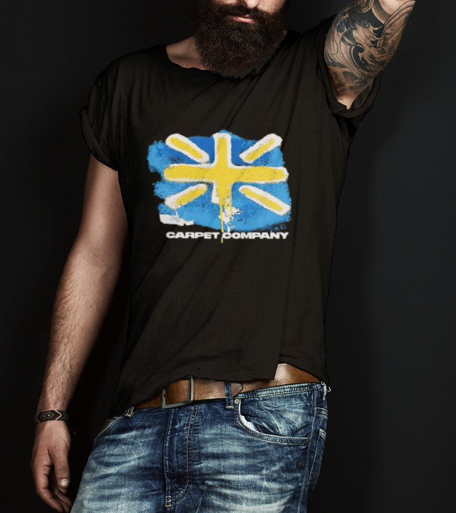 Carpet Company Union Jack Blue Yellow Cross T-Shirt