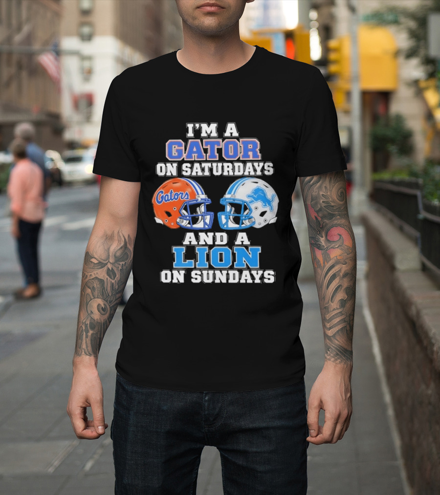 Gator Saturdays Lion Sundays Sports Fan Gear T-Shirt
