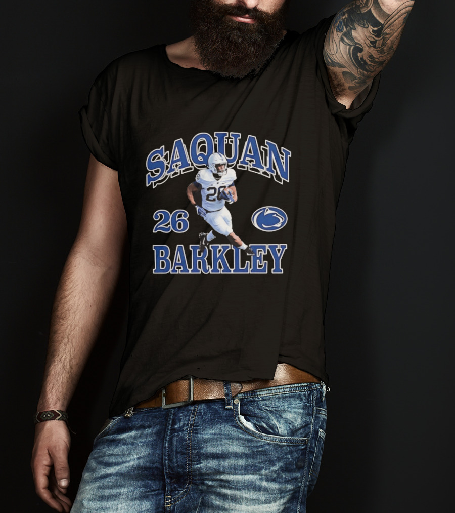 Saquon Barkley 26 Penn State Nittany Lions Football Player T-Shirt