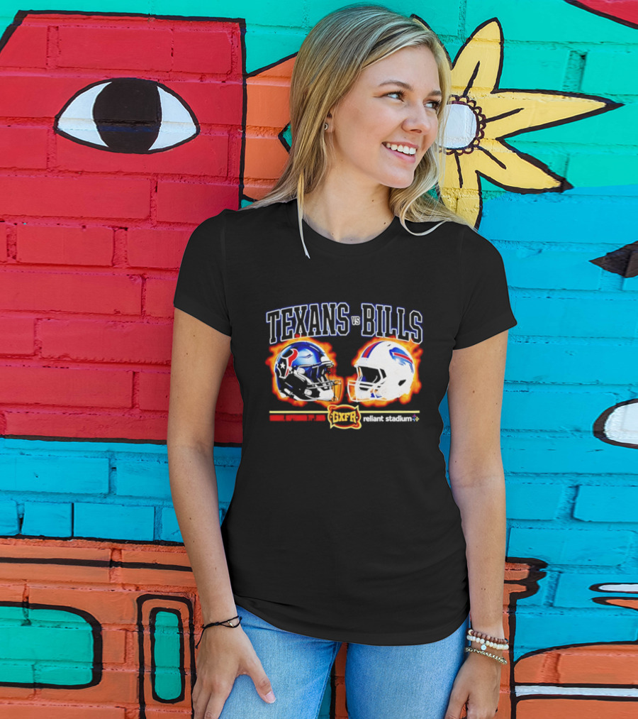 Texans Vs Bills Sunday September 13th 2026 Reliant Stadium Helmet Showdown T-Shirt