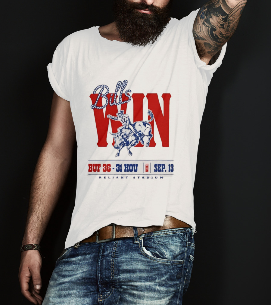 Bills Win Buffalo Vs Houston Cowboy Rodeo Reliant Stadium Sep 13 T-Shirt
